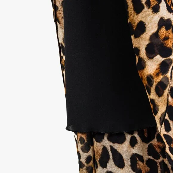 Blumarine PF/21 Leopard-Print Cut-Out Pleated Mini Dress - Picture 10 of 12